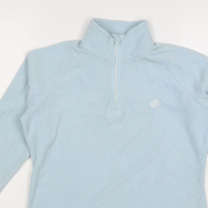 Dare 2b Women Blue UK 10 Fleece 1/2 Zip High Neck Pullover Sweatshirt