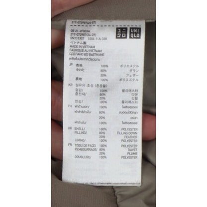 Uniqlo Women’s Brown Size S Hooded Down Puffer Jacket
