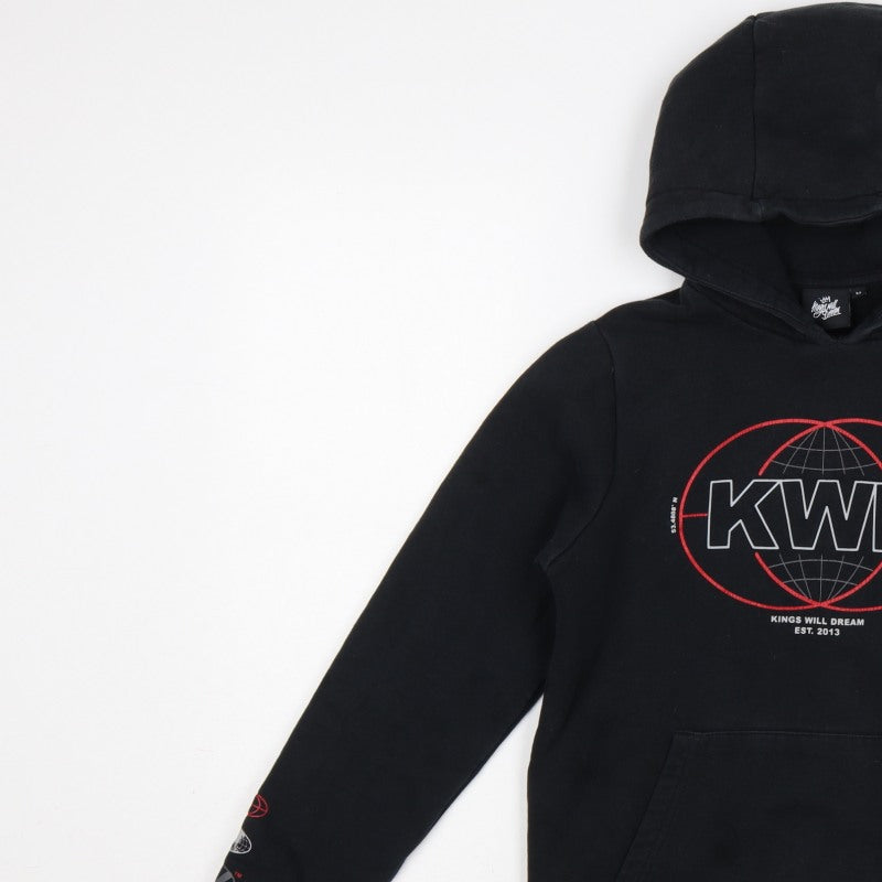 Kings Will Dream Boys Black M Pullover Graphic Logo Hoodie