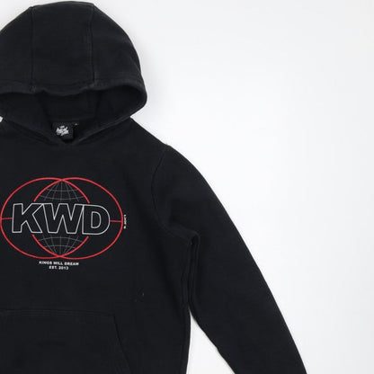 Kings Will Dream Boys Black M Pullover Graphic Logo Hoodie