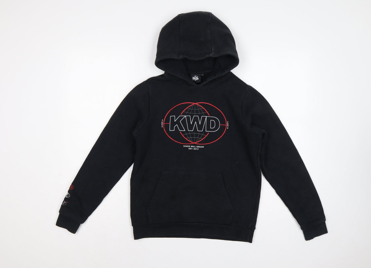 Kings Will Dream Boys Black M Pullover Graphic Logo Hoodie
