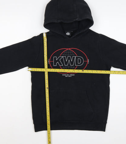 Kings Will Dream Boys Black M Pullover Graphic Logo Hoodie