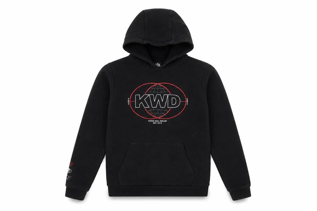 Kings Will Dream Boys Black M Pullover Graphic Logo Hoodie