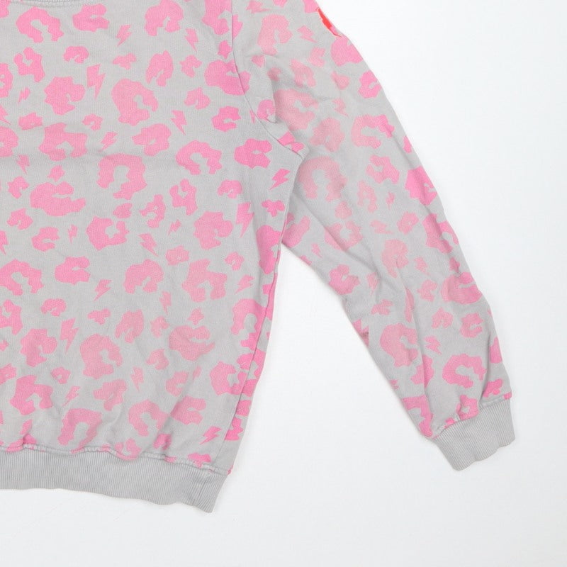 Scamp & Dude Women’s Grey Pink S Leopard Lightning Sweatshirt