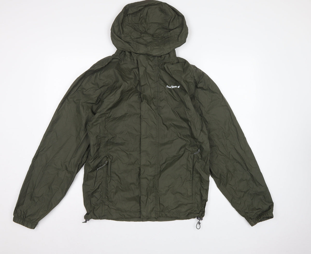 Peter Storm Men's Green XS Hooded Lightweight Windbreaker Jacket