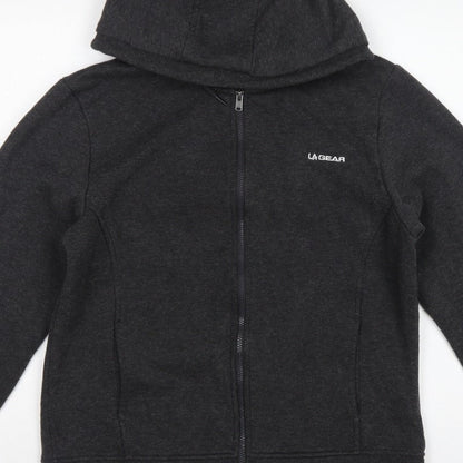 LA Gear Women’s Grey Size 16 Full Zip Hooded Fleece Hoodie
