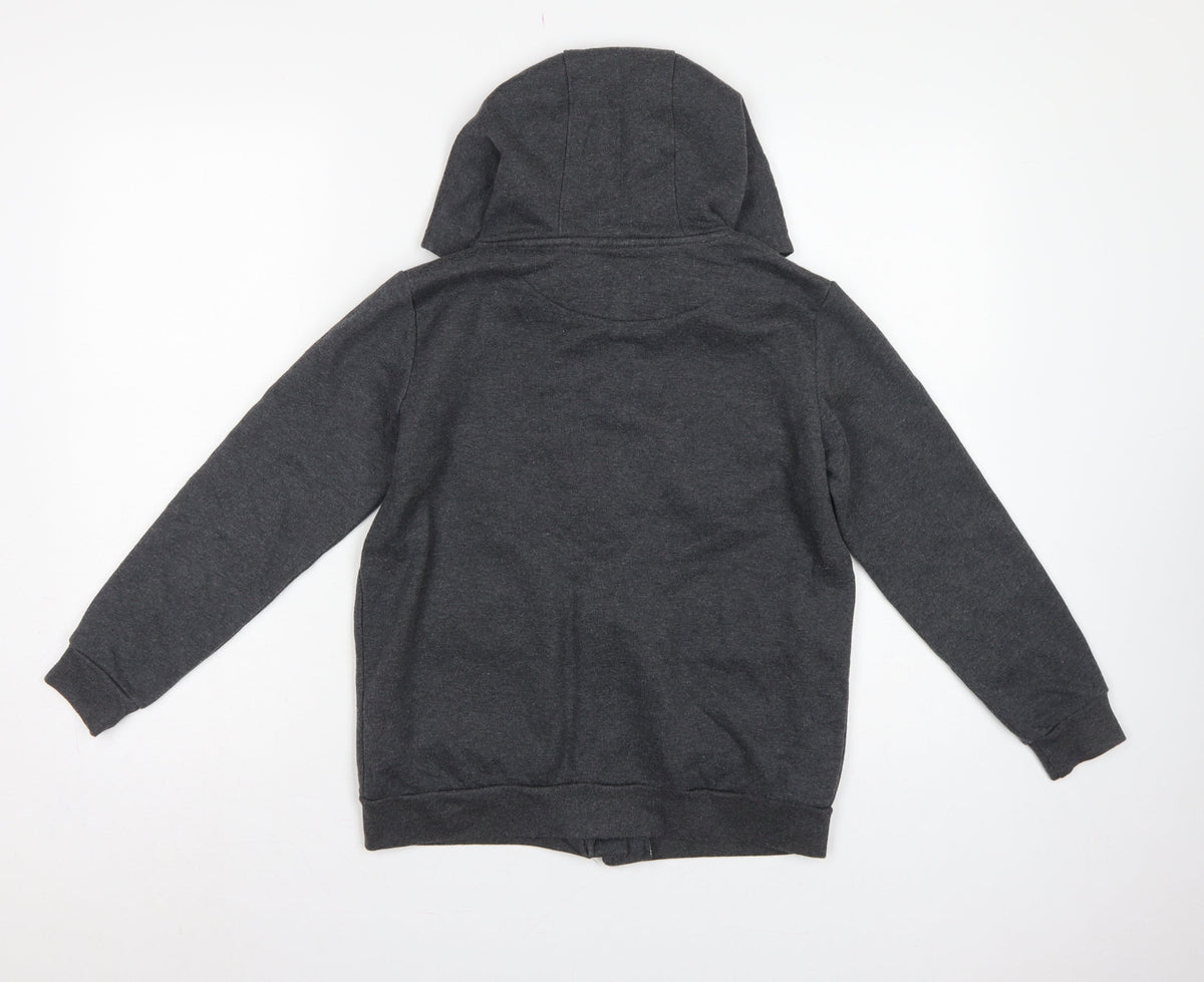 Firetrap Boys Grey 11-12 Years Full Zip Hooded Fleece Sweatshirt