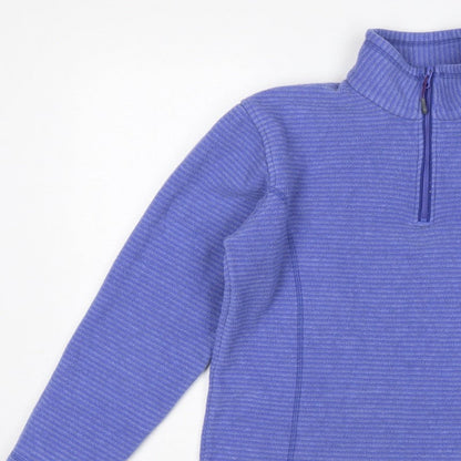 Regatta Women Blue UK 10 1/4 Zip Fleece Sweatshirt Outdoor