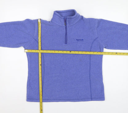 Regatta Women Blue UK 10 1/4 Zip Fleece Sweatshirt Outdoor