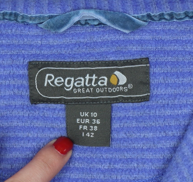 Regatta Women Blue UK 10 1/4 Zip Fleece Sweatshirt Outdoor