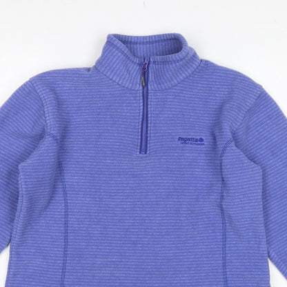 Regatta Women Blue UK 10 1/4 Zip Fleece Sweatshirt Outdoor