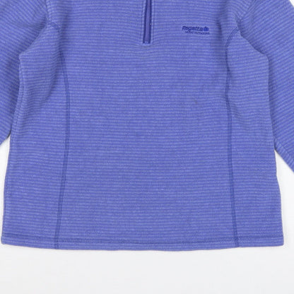 Regatta Women Blue UK 10 1/4 Zip Fleece Sweatshirt Outdoor