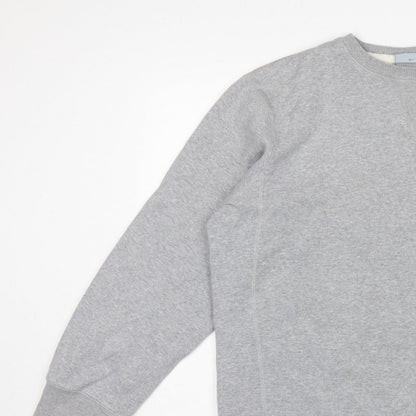Nike Men’s Grey L Crew Neck Logo Fleece Pullover Sweatshirt