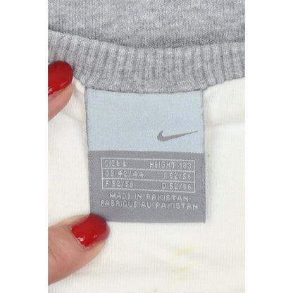 Nike Men’s Grey L Crew Neck Logo Fleece Pullover Sweatshirt