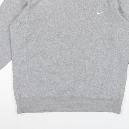 Nike Men’s Grey L Crew Neck Logo Fleece Pullover Sweatshirt