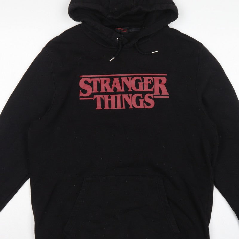 Netflix Stranger Things Men’s Black XL Pullover Graphic Hoodie
