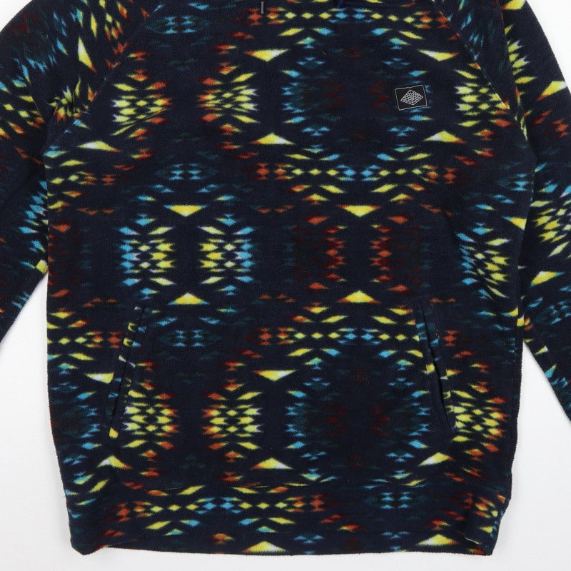 Super Massive Men’s Multicoloured L Aztec Fleece 1/4 Zip Hoodie