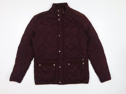 Next Men’s Brown Quilted Corduroy Trim Jacket Size M