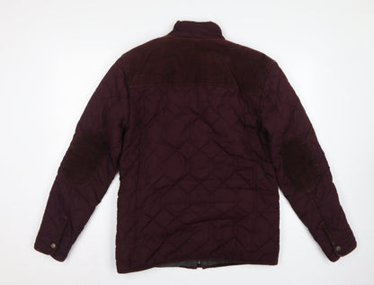 Next Men’s Brown Quilted Corduroy Trim Jacket Size M