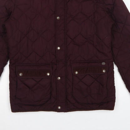 Next Men’s Brown Quilted Corduroy Trim Jacket Size M