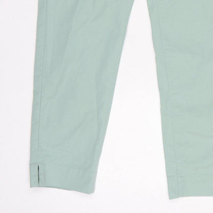 Marks & Spencer Women Green UK 8 High Rise Tapered Trousers