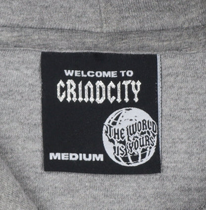 Grindcity Men’s Grey Medium Pullover Hoodie Embroidered Logo