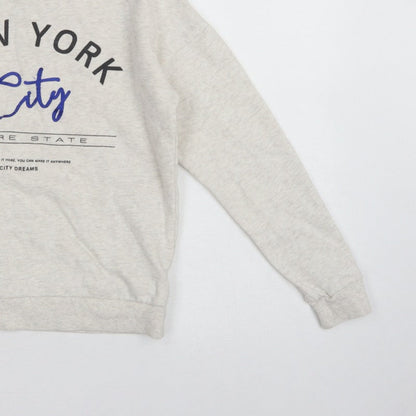 Next Teens Beige UK 6 XS New York City Pullover Sweatshirt
