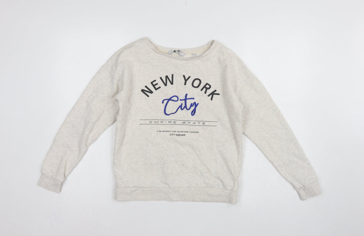 Next Teens Beige UK 6 XS New York City Pullover Sweatshirt