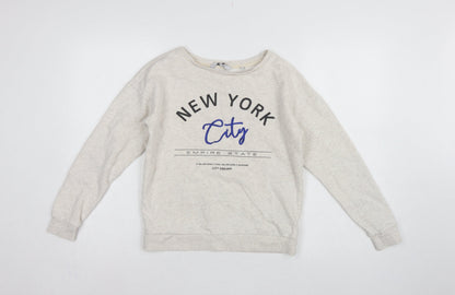 Next Teens Beige UK 6 XS New York City Pullover Sweatshirt