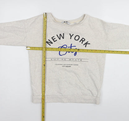 Next Teens Beige UK 6 XS New York City Pullover Sweatshirt