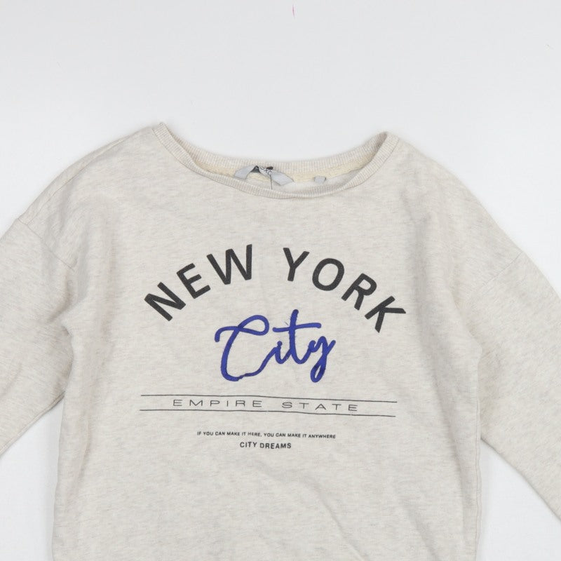 Next Teens Beige UK 6 XS New York City Pullover Sweatshirt