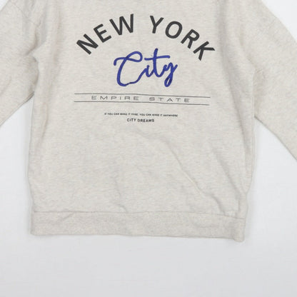 Next Teens Beige UK 6 XS New York City Pullover Sweatshirt