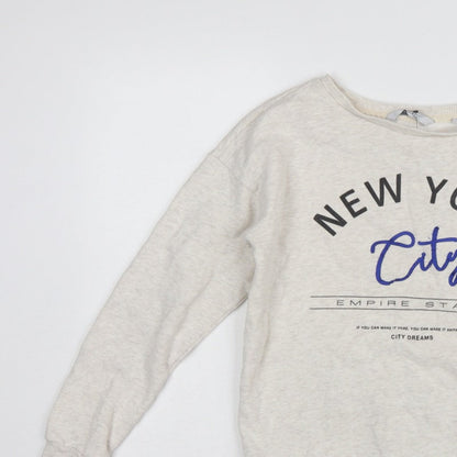 Next Teens Beige UK 6 XS New York City Pullover Sweatshirt