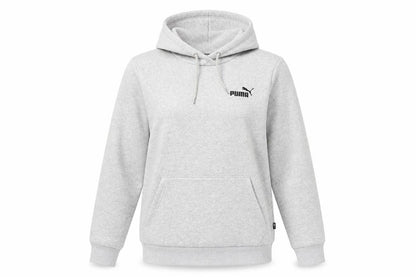 Puma Women’s Grey Logo Pullover Hoodie M Hooded Pocket