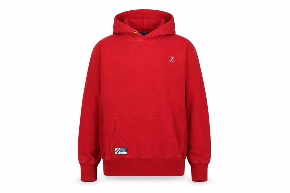 Superdry Unisex Adults Red L Pullover Fleece Logo Hoodie