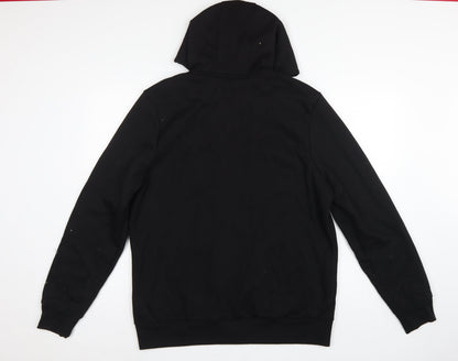 Slazenger Men’s Black L Full Zip Logo Hoodie Sports Cotton Blend