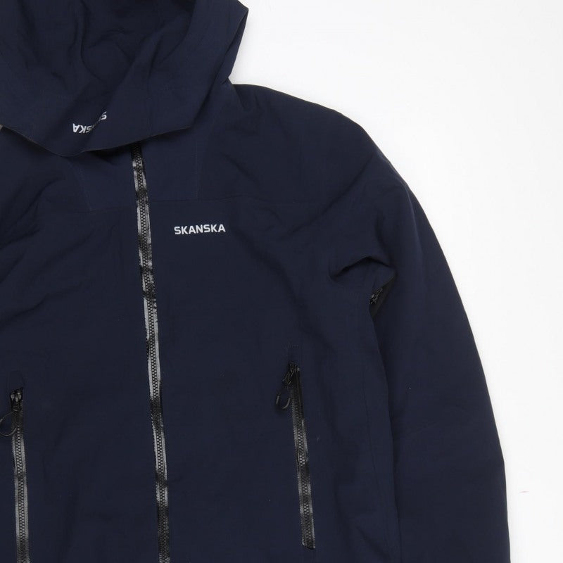 Tracker Skanska Men's Blue L Waterproof Softshell Hooded Work Jacket
