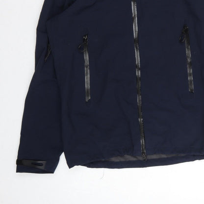 Tracker Skanska Men's Blue L Waterproof Softshell Hooded Work Jacket