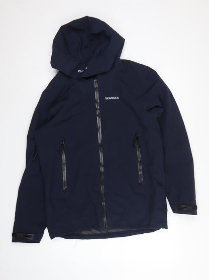 Tracker Skanska Men's Blue L Waterproof Softshell Hooded Work Jacket