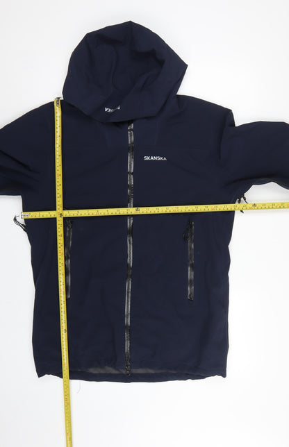 Tracker Skanska Men's Blue L Waterproof Softshell Hooded Work Jacket