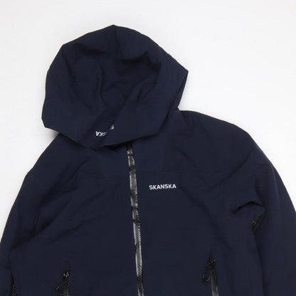 Tracker Skanska Men's Blue L Waterproof Softshell Hooded Work Jacket