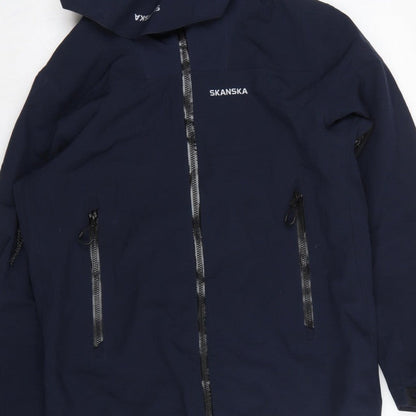 Tracker Skanska Men's Blue L Waterproof Softshell Hooded Work Jacket