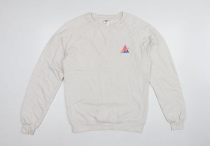 B&C Collection Men’s Ivory M Free Riders Graphic Crew Neck Sweatshirt
