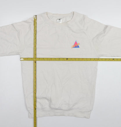 B&C Collection Men’s Ivory M Free Riders Graphic Crew Neck Sweatshirt