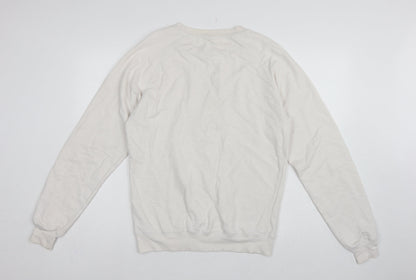 B&C Collection Men’s Ivory M Free Riders Graphic Crew Neck Sweatshirt
