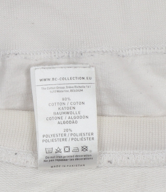 B&C Collection Men’s Ivory M Free Riders Graphic Crew Neck Sweatshirt