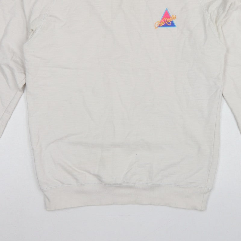 B&C Collection Men’s Ivory M Free Riders Graphic Crew Neck Sweatshirt