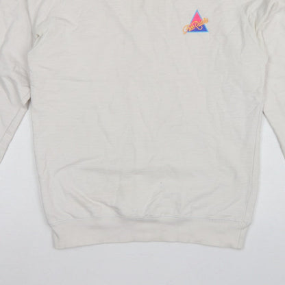 B&C Collection Men’s Ivory M Free Riders Graphic Crew Neck Sweatshirt