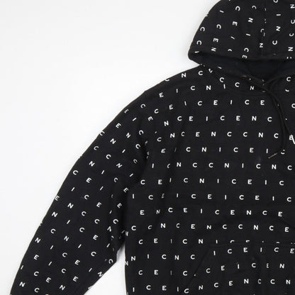 Nicce London Men’s Black XL Logo Print Pullover Hoodie