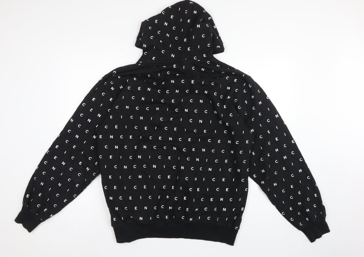 Nicce London Men’s Black XL Logo Print Pullover Hoodie